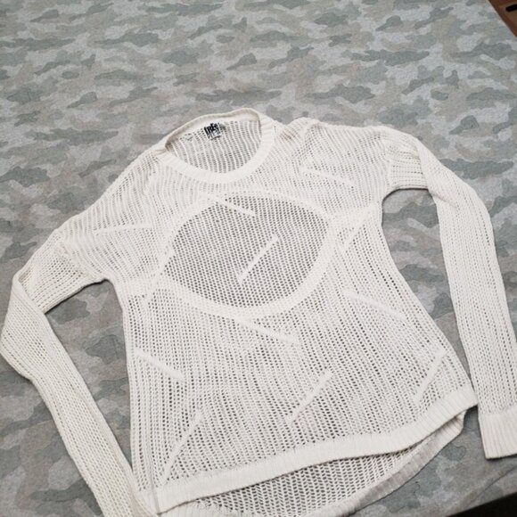 Free Press Sweater Womens Large White Pullover Long Sleeve - Picture 2 of 10